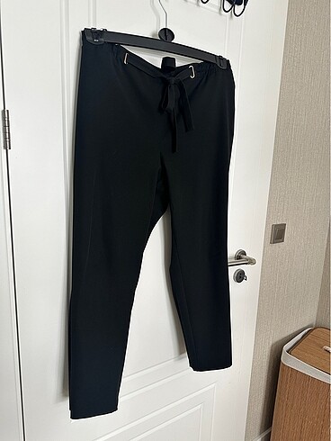 Love My Body Beli lastikli rahat kalıp kumaş pantalon