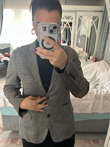 Diğer Ekose blazer