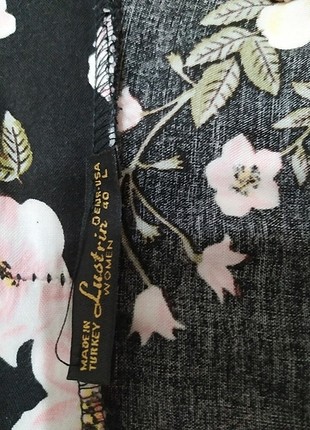 Zara Siyah çiçekli ceket, kimono