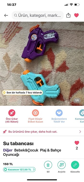 Çeşitli oyuncaklar su tabancası