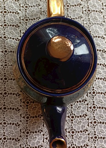 Koyu Mavi Dekoratif Çaydanlık - Görsel 2