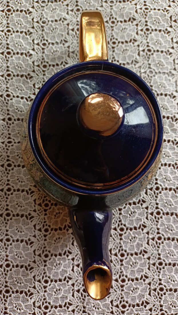 Koyu Mavi Dekoratif Çaydanlık - Görsel 2