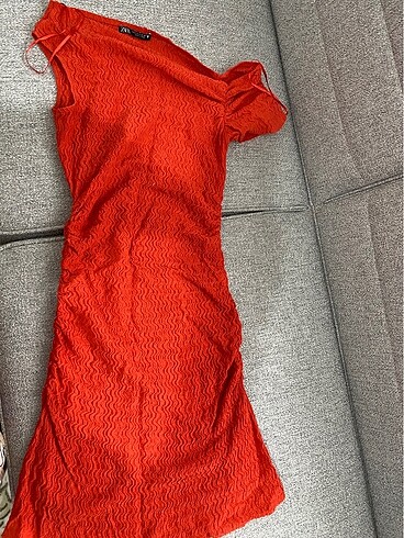 Zara asimetrik elbise