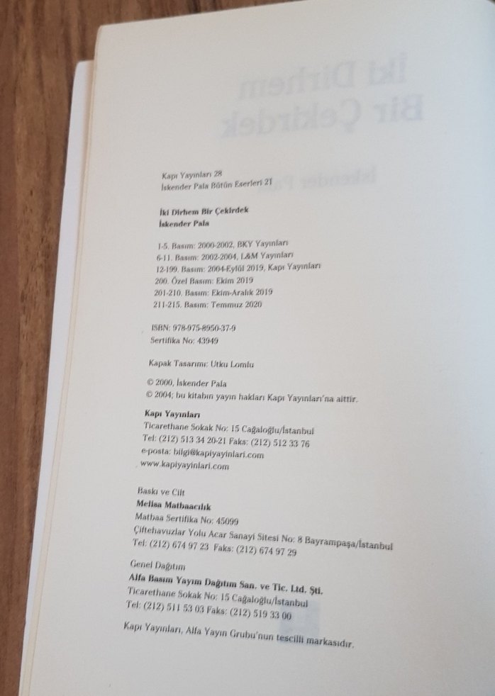 İskender Pala - İki Dirhem Bir Çekirdek - Görsel 4