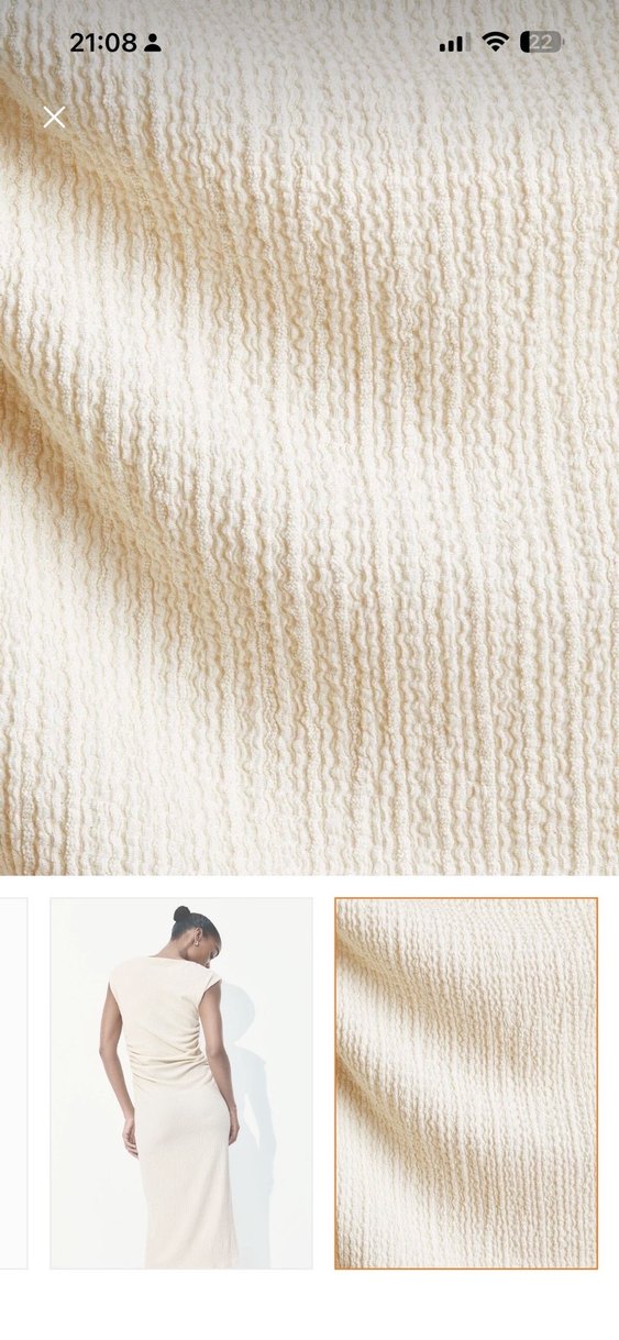 Krem bej  Uzun Elbise - Görsel 3