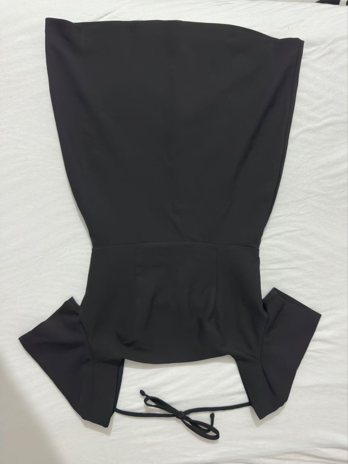 Siyah Midi Elbise - Görsel 3