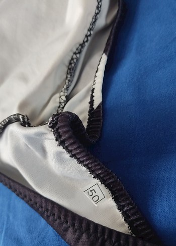 50 Beden Kayışlı Siyah Yıldız Desenli Bikini Üstü