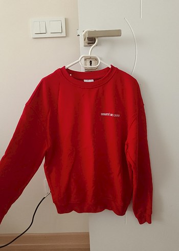 Mango Kirmizi Bisiklet Yaka Sweatshirt