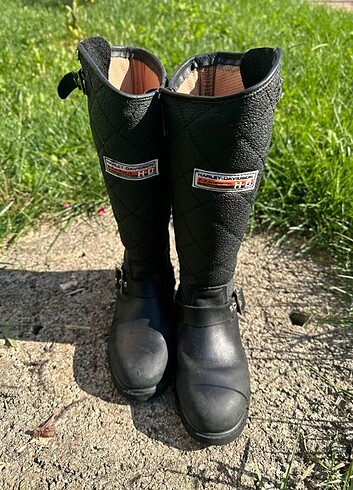 Harley Davidson 33 numara siyah deri bot&çizme