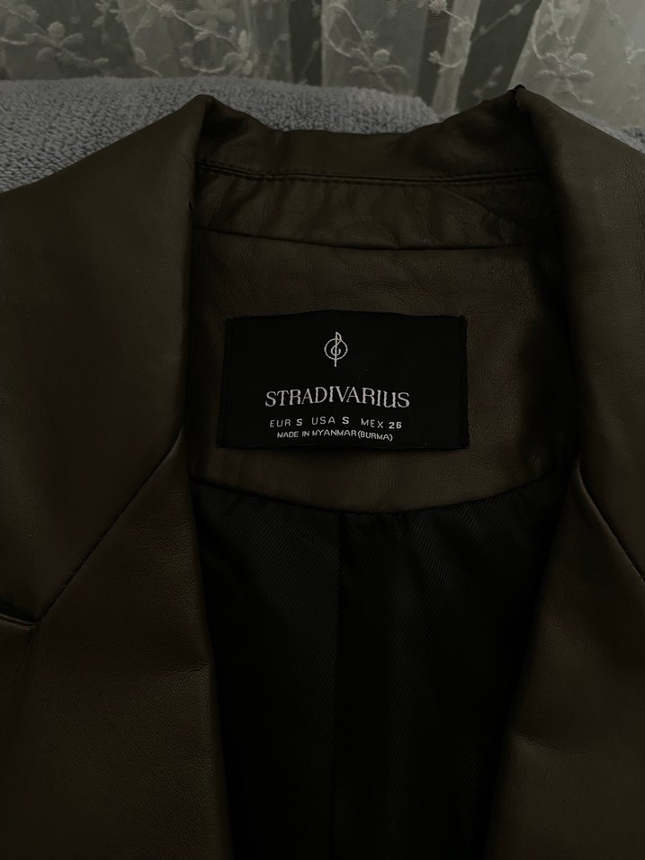 stradivarius deri ceket - Görsel 3