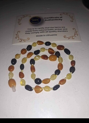 Zara Kehribar çocuk kolye 