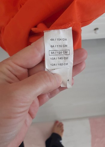 6 Yaş Beden Kız Çocuk Nar kırmızı Kısa Kollu Fırfırlı Elbise