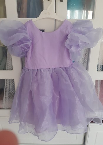 Diğer Le Mabelle Lila Organze Kız Çocuk Parti Elbisesi