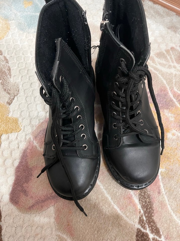 Siyah Deri Tokalı Biker Bot - Görsel 3