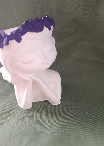 Mor Seramik Saç Aksesuarı Ruffled Detaylı - Görsel 2