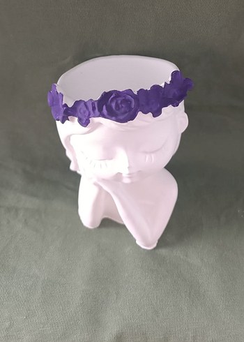 Mor Seramik Saç Aksesuarı Ruffled Detaylı - Görsel 3