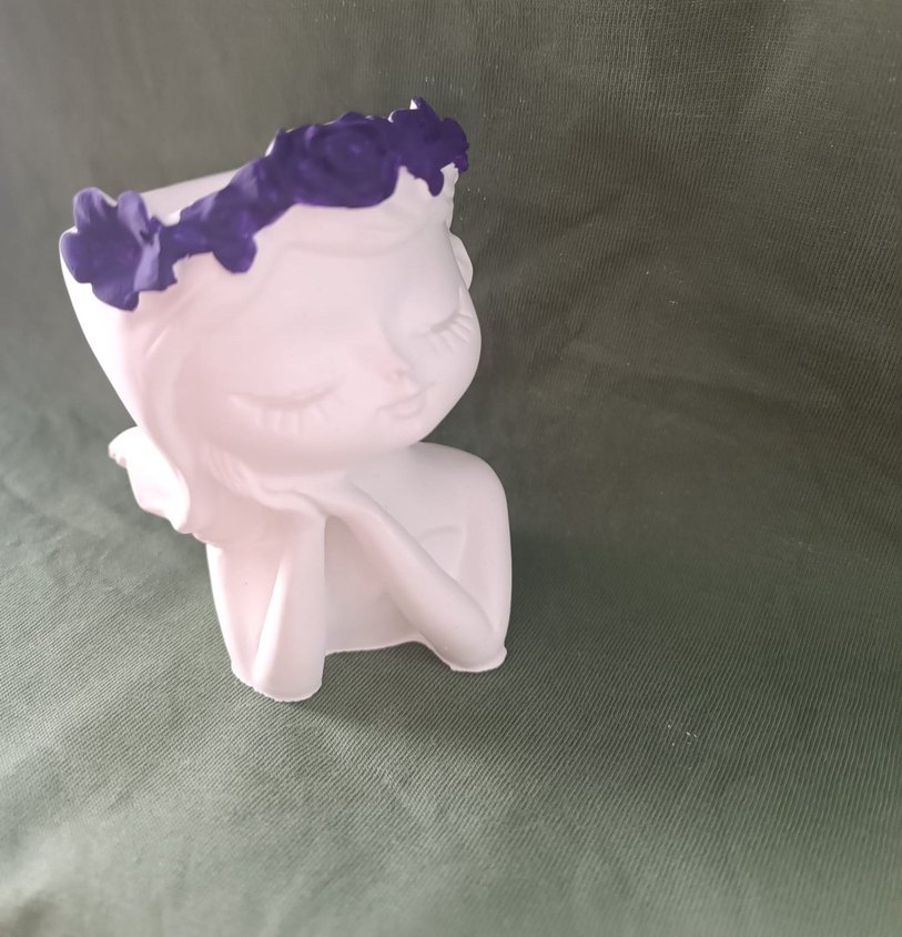 Mor Seramik Saç Aksesuarı Ruffled Detaylı - Görsel 2