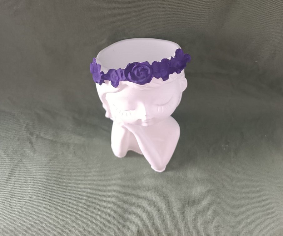 Mor Seramik Saç Aksesuarı Ruffled Detaylı - Görsel 3