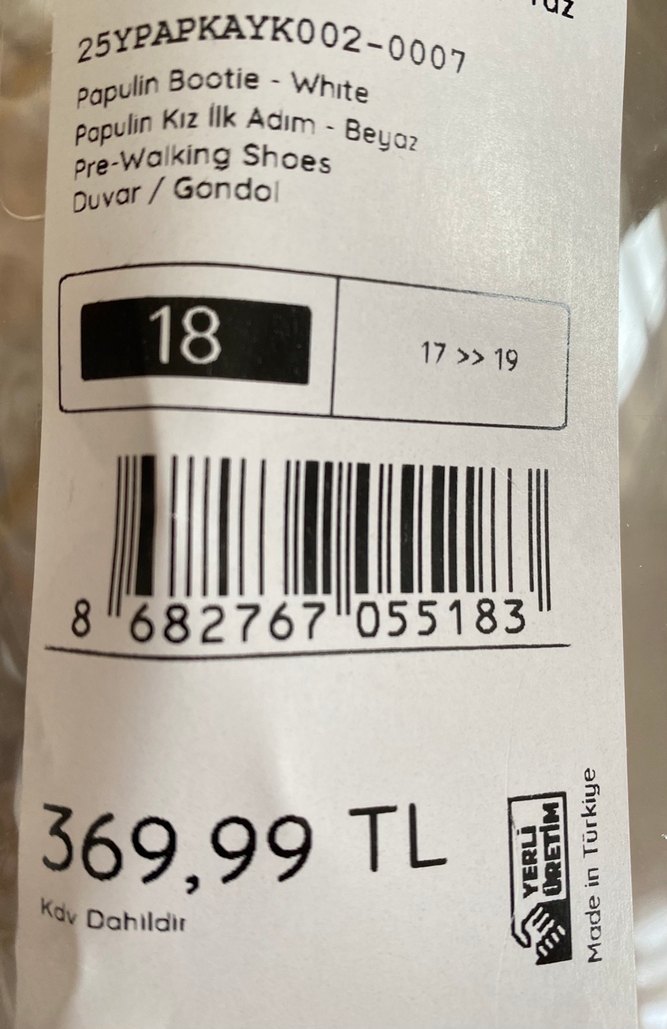 Fiyonklu Beyaz Kız Çocuk Babet Ayakkabı - Görsel 3