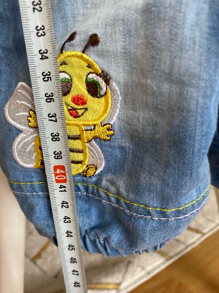 Nakışlı Renkli Kot Tulum - Görsel 3