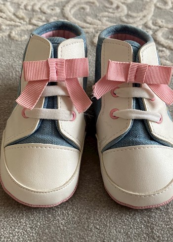 Kız Bebek Beyaz Denim İlk Adım Ayakkabısı - Görsel 2
