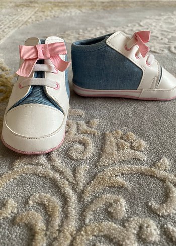 Kız Bebek Beyaz Denim İlk Adım Ayakkabısı - Görsel 3