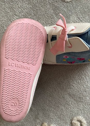 Kız Bebek Beyaz Denim İlk Adım Ayakkabısı - Görsel 4