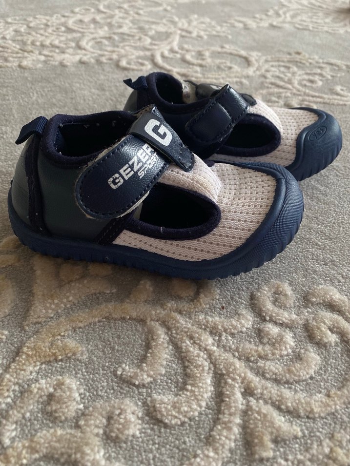 Erkek Çocuk Mavi Gri Spor Sandalet - Görsel 2