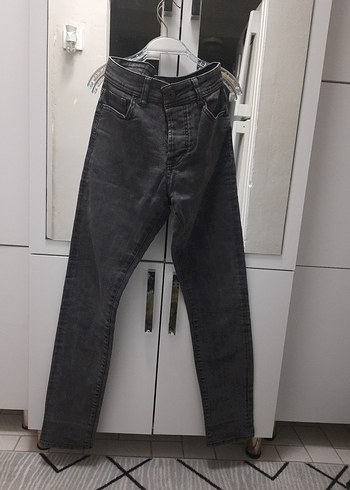 30 Beden gri Renk füme Denim Erkek Jean