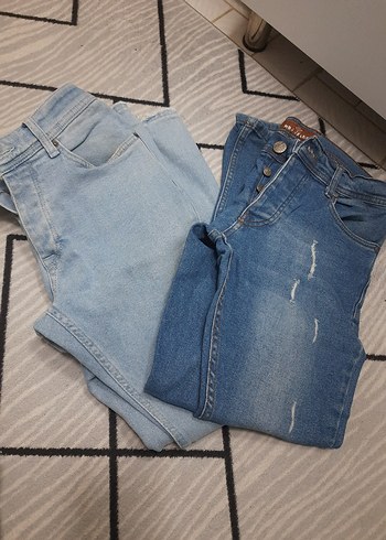 Düğmeli Kadın Regular Fit Mavi Denim Pantolon