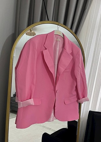 Zara Pembe Mini Kadın Blazer Ceket