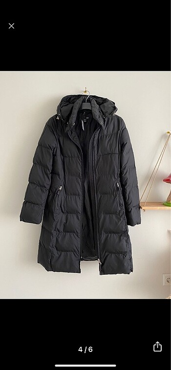34 Beden siyah Renk H&m kadın mont