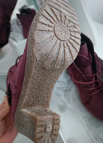 38 Beden bordo Renk Topuklu bot