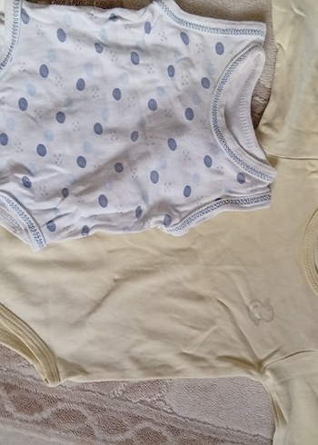 Beyaz Pamuklu Bebek Askılı Body - Görsel 2