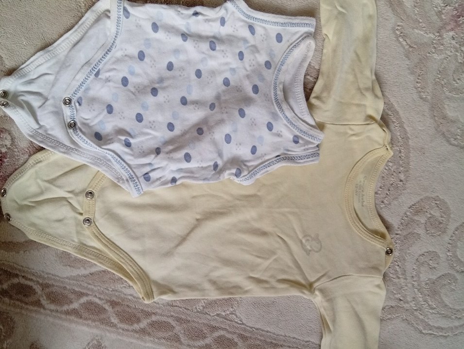 Beyaz Pamuklu Bebek Askılı Body - Görsel 2