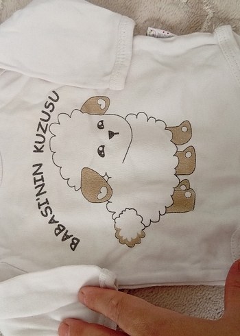 Beyaz Baskılı Bebek İçlik - Görsel 2