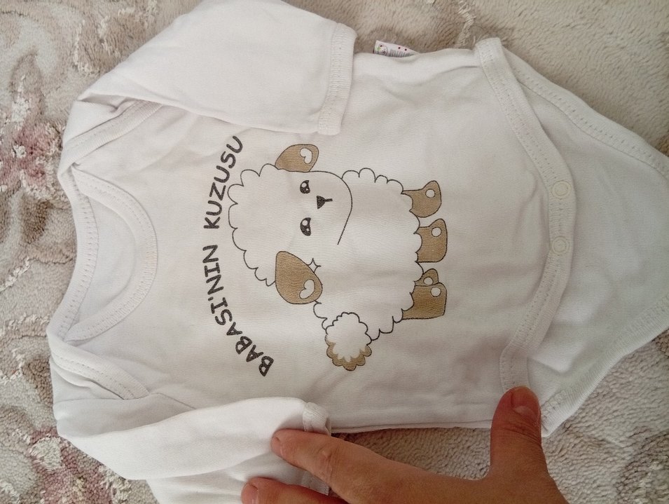 Beyaz Baskılı Bebek İçlik - Görsel 2