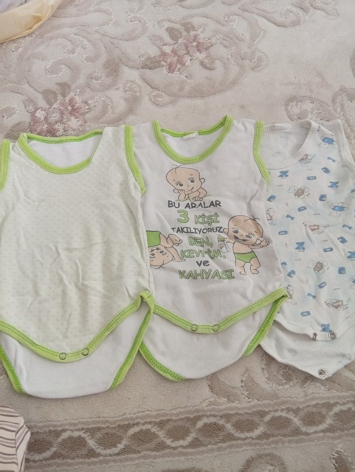 Baskılı Bebek Erkek Kolsuz Body, Beyaz - Görsel 4