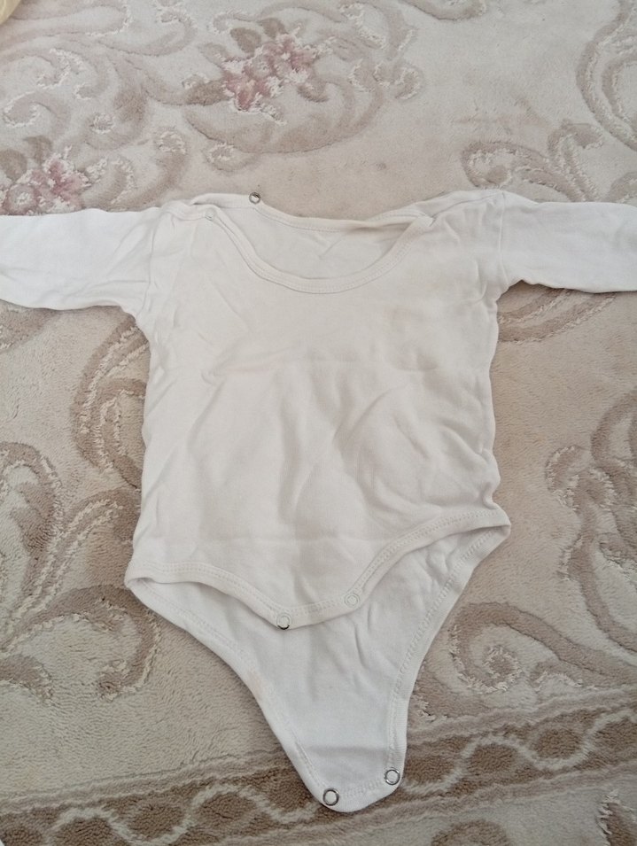 Baskılı Bebek Erkek Kolsuz Body, Beyaz - Görsel 2