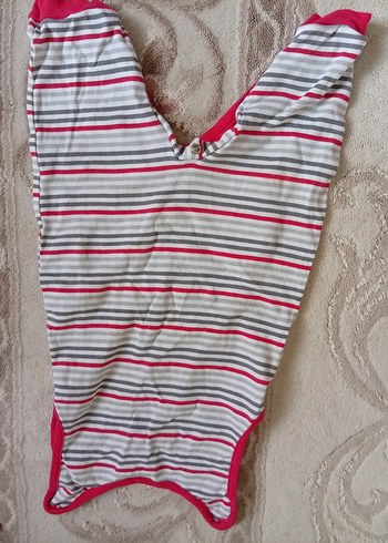 Gri Çizgili unisex tulum - Görsel 2