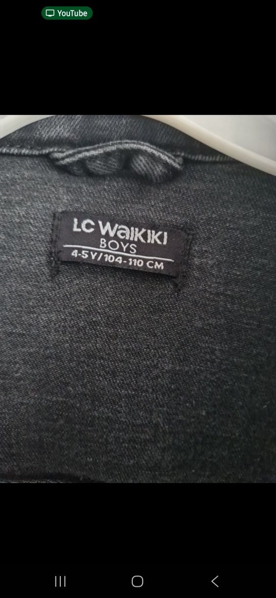 Gri Kız/Erkek Denim Ceket Düğmeli - Görsel 3