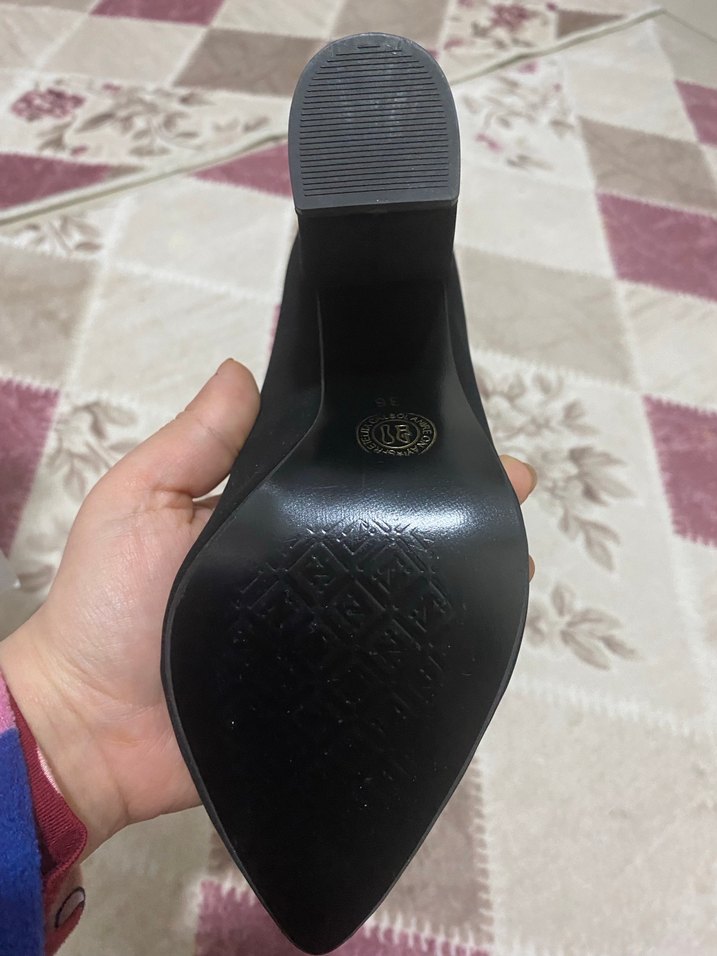 Siyah Süet Kadın Topuklu Stiletto - Görsel 4