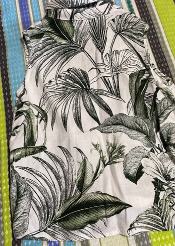 Bohem Giyim Düğmeli Kolsuz Mini Gömlek - Görsel 2