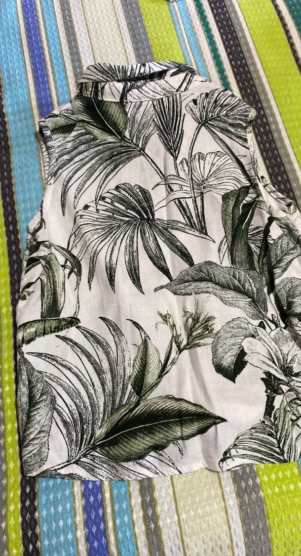 Bohem Giyim Düğmeli Kolsuz Mini Gömlek - Görsel 2