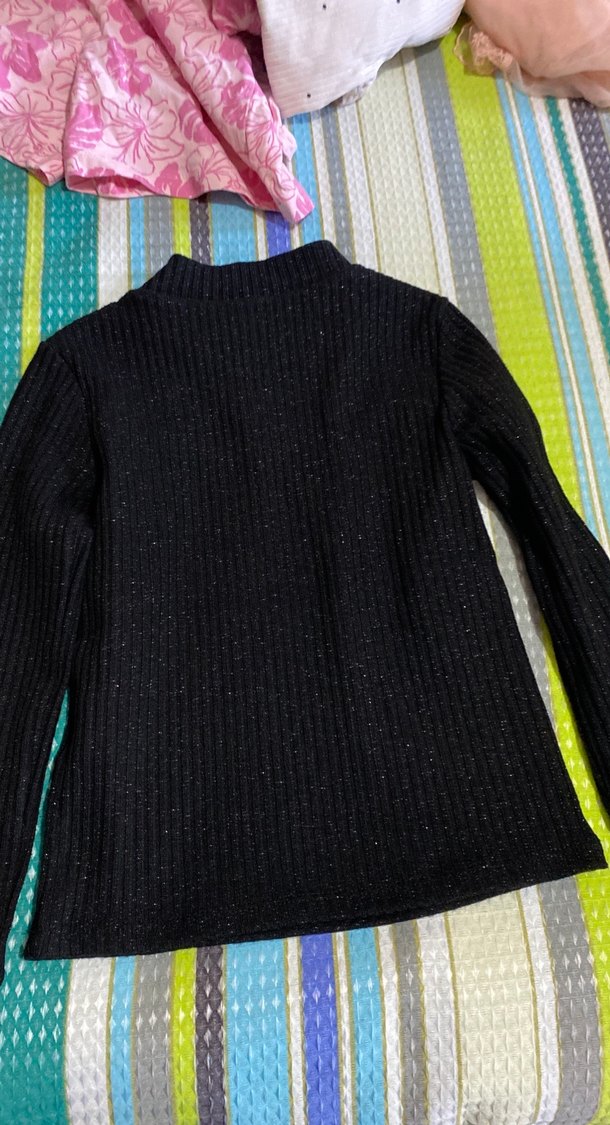 Siyah Örgü Boğazlı Kadın Kazak - Görsel 3