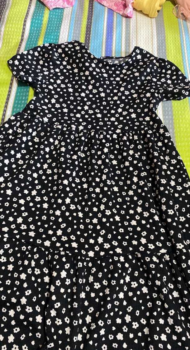 Çiçek Desenli Uzun Bohem Elbise - Görsel 2