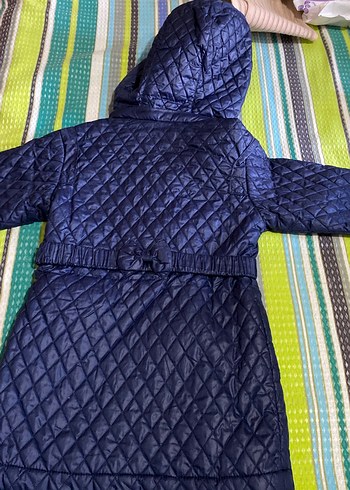 Kadın Lacivert Uzun Kapitone Ceket - Görsel 2