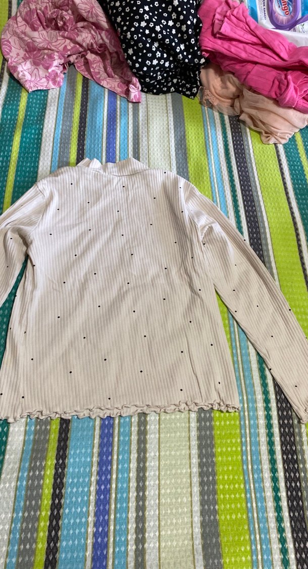 Uzun Kollu Puantiyeli Boğazlı Kadın Kazak - Görsel 2