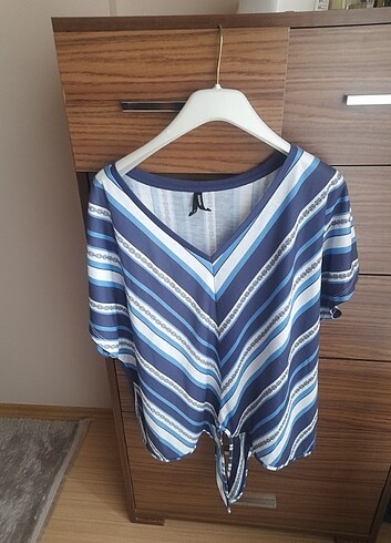 XL onden baglamali bluz