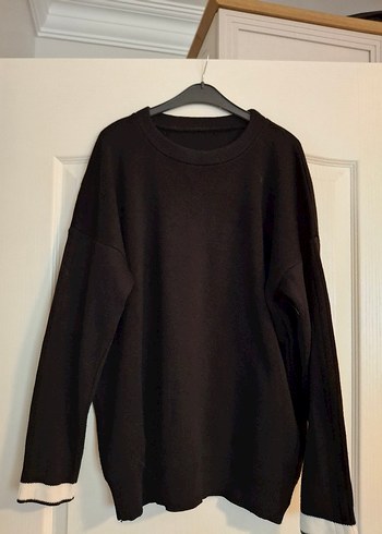 Siyah Kadın Oversize Sweatshirt - Görsel 3